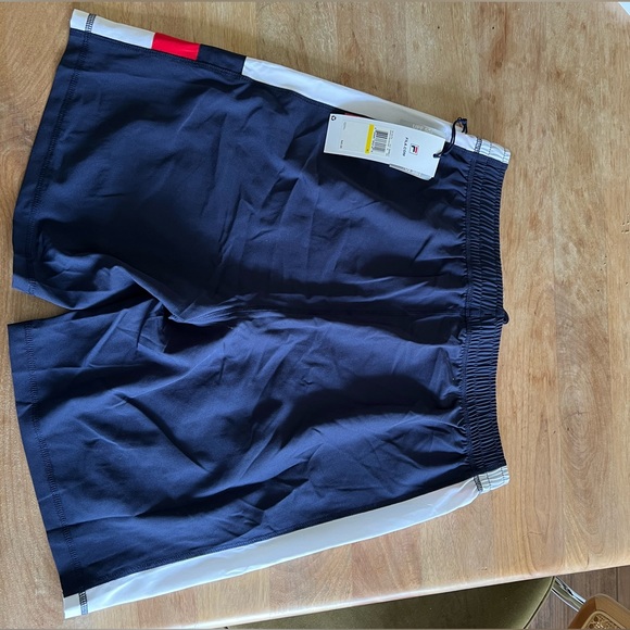 NWT Men’s Fila Tennis Shorts Navy, Size M (Red White & Blue) - Picture 2 of 3